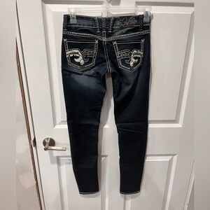 🟣Hydraulic Black Skinny Jeans with White Stitching